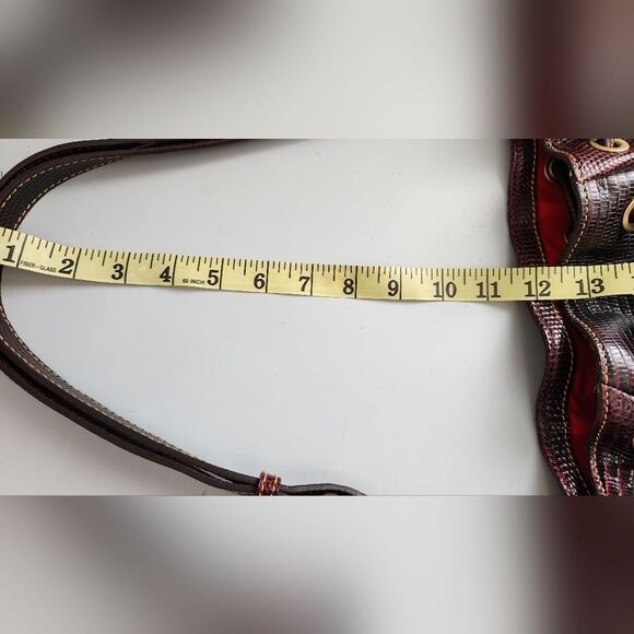 Dooney & Bourke Lizard Embossed Drawstring Shoulder Bag - Picture 14 of 15